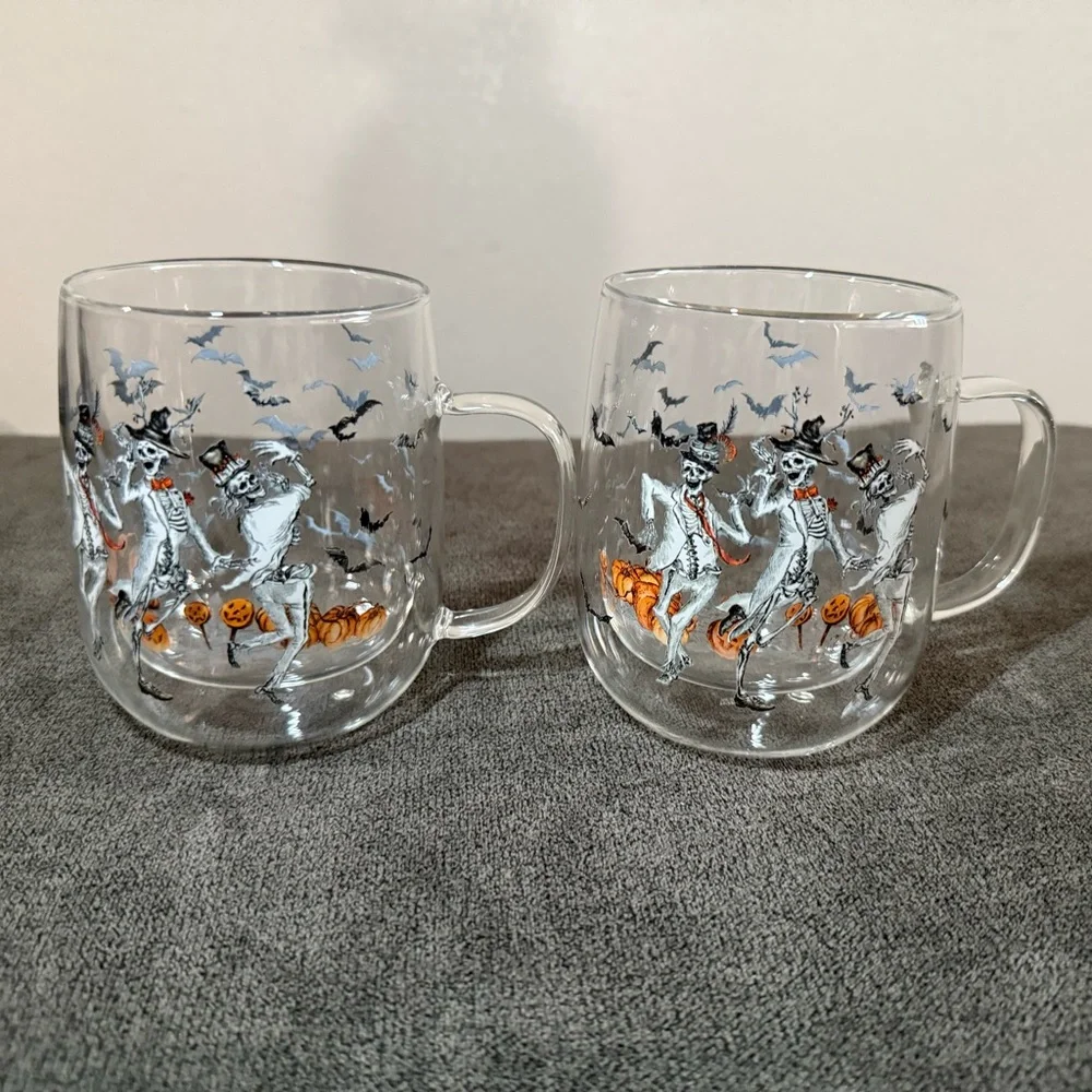 Williams Sonoma Haunted Hosts Double-Wall Mugs Set of 2